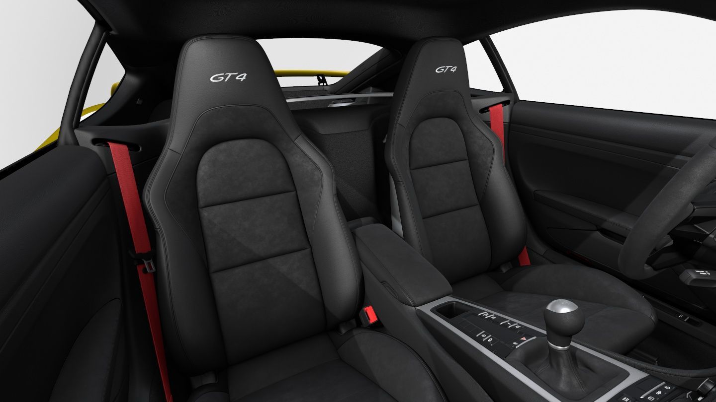 porsche red seat belts